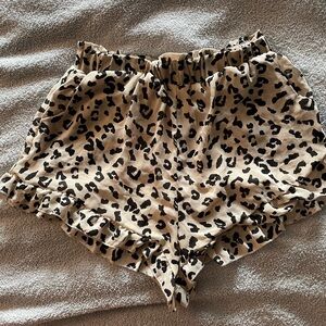 Leopard Print Flowy Shorts